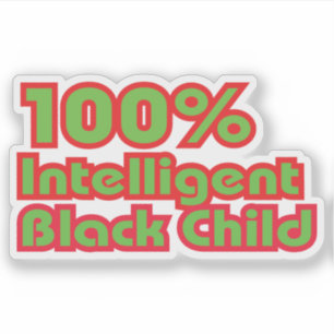 Sticker 100% Enfant noir intelligent