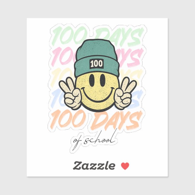 Sticker 100 jours de classe, cent jours de classe (Feuille)