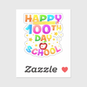 Sticker 100 Jours d'enseignant scolaire 100e Jour d'école