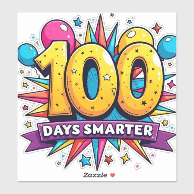 Sticker 100 jours plus intelligent (Feuille)