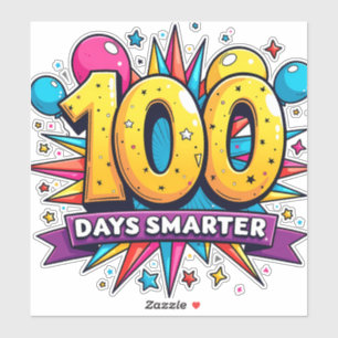 Sticker 100 Jours Plus Intelligents
