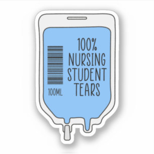 Sticker 100% Soins infirmiers Larmes des étudiants