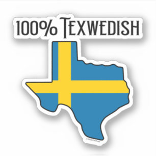Sticker 100% Texwedish en vinyle coupé sur mesure