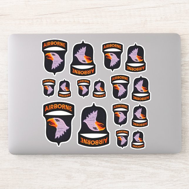 Sticker 101e Division aéroportée hurlant des aigle Contour (Ordinateur)