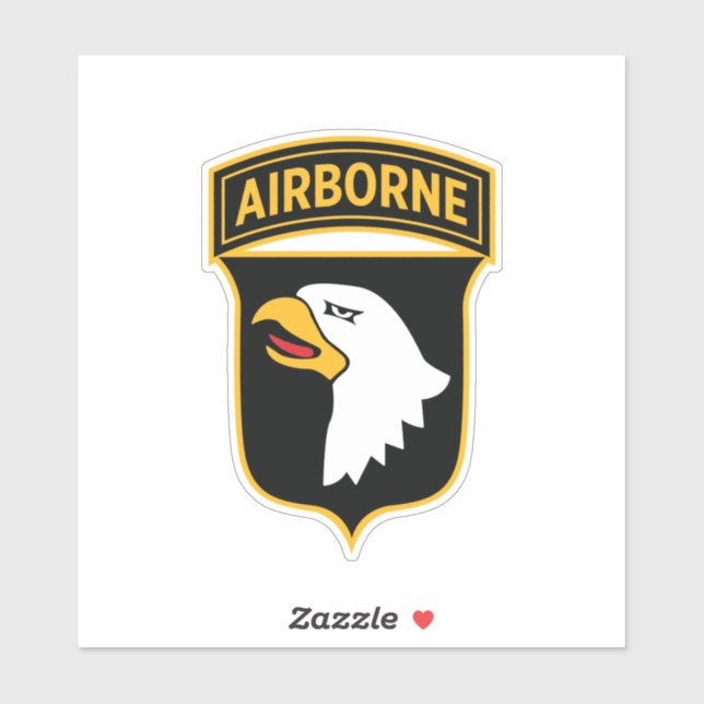 Sticker 101e Division aéroportée hurlant des aigles (Feuille)