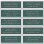 Sticker 10 Nom de l'invité individuel Adresse Mystical Gre<br><div class="desc">10 Nom de l'invité individuel Adresse Stickers Mystical Green Gold Wedding comporte 10 autocollants avec votre nom d'invité individuel et l'adresse sur chaque autocollant en écriture or sur un arrière - plan vert. Aussi parfait pour Noël et Cartes de fin de année, invitations de fête, cartes de remerciement et sorties...</div>