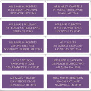 Sticker 10 Nom de l'invité individuel Adresse Mystique pou