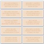 Sticker 10 Nom du client individuel Adresse Champagne Gold<br><div class="desc">10 Nom de l'invité individuel Adresse Stickers Mariage en Or Champagne Céleste dispose de 10 autocollants avec votre nom d'invité individuel et adresse sur chaque autocollant en écriture dorée sur un arrière - plan de champagne. Aussi parfait pour Noël et Cartes de fin de année, invitations de fête, cartes de...</div>