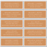 Sticker 10 Nom du client individuel Adresse Champagne Gold<br><div class="desc">10 Nom de l'invité individuel Adresse Stickers Mariage en Or Champagne Céleste dispose de 10 autocollants avec votre nom d'invité individuel et adresse sur chaque autocollant en script champagne sur un arrière - plan doré brun. Aussi parfait pour Noël et Cartes de fin de année, invitations de fête, cartes de...</div>