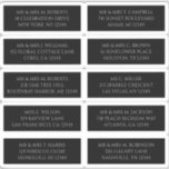 Sticker 10 Nom individuel de l'invité Adresse Mystical Bla<br><div class="desc">10 Nom de l'invité individuel Adresse Stickers Noir Mystique Mariage argent dispose de 10 autocollants avec votre nom d'invité individuel et adresse sur chaque autocollant en écriture argent sur un arrière - plan noir. Aussi parfait pour Noël et Cartes de fin de année, invitations de fête, cartes de remerciement et...</div>