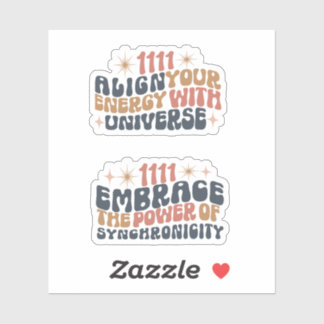 Sticker 1111-Loi d'attraction- Pack de deux textes Super