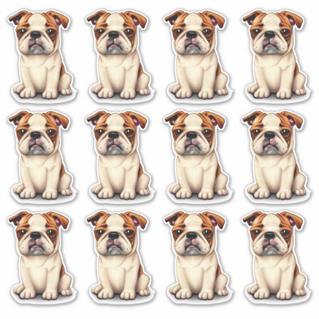 Sticker 12 Chiens de taureau (Devant)