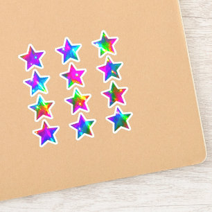 Sticker + 12 Couleurs Esthétiques Étoile Holographique C