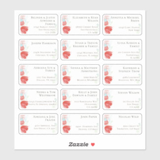 Sticker 15 Mariage individuel Nom du client Adresse Sticke