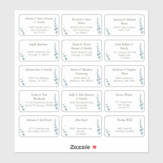 Sticker 15 Mariage individuel Nom du client Adresse Sticke