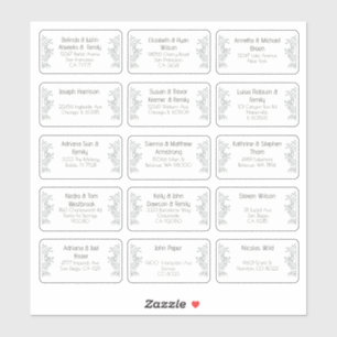 Sticker 15 Mariage individuel Nom du client Adresse Sticke