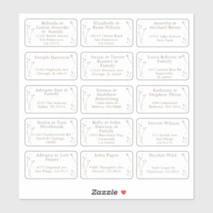 Sticker 15 Mariage individuel Nom du client Adresse Sticke