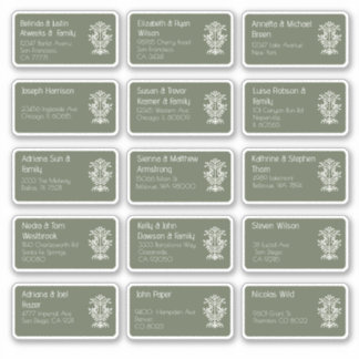 Sticker 15 Mariage individuel Nom du client Adresse Sticke