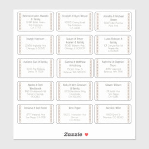 Sticker 15 Mariage individuel Nom du client Adresse Sticke