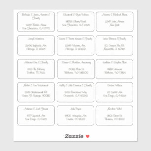 Sticker 15 Nom de l'invité individuel Adresse