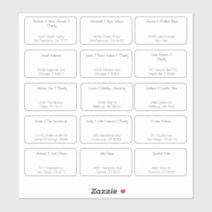 Sticker 15 Nom du client Mariage individuel simple Adresse