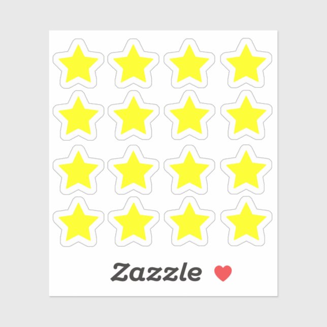 Sticker +16 (Enseignants et Enfants) Récompense Étoile Jau (Feuille)