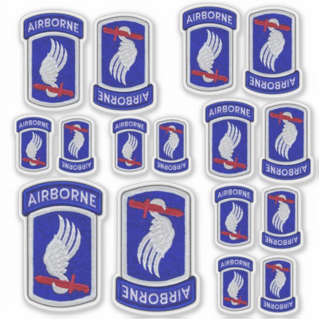 Sticker 173e Brigade aéroportée ABN Soldats Sky Contour (Devant)