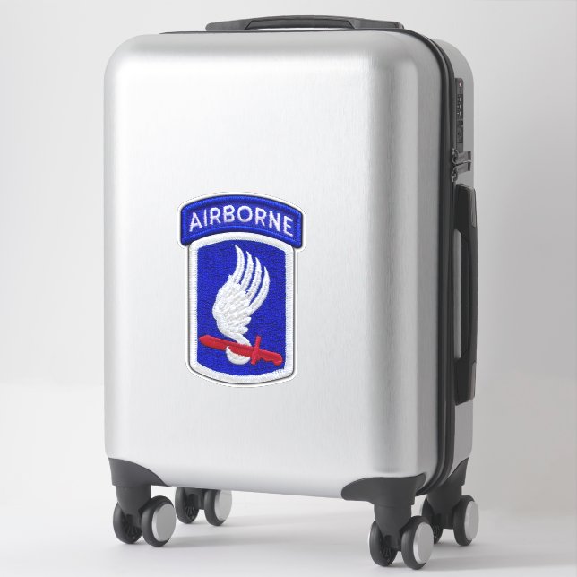 Sticker 173e Brigade aéroportée ABN Soldats Sky Contour St (Sur valise)