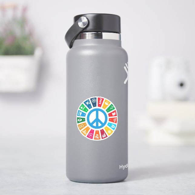 Sticker 17 Objectifs de développement durable des Nations  (HydroFlask)