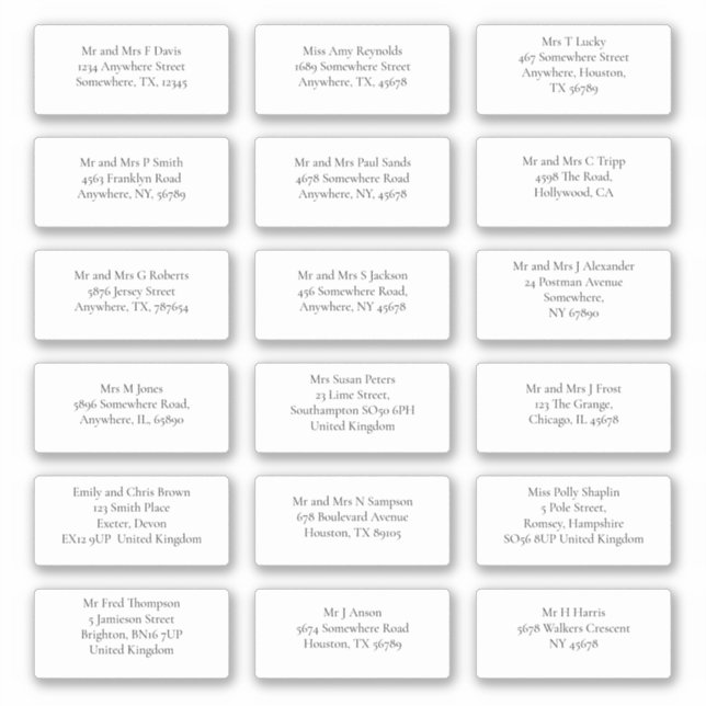 Sticker 18 Nom du bénéficiaire individuel Adresse Expéditi (Devant)