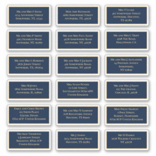 Sticker 18 Nom du bénéficiaire individuel Adresse Gold Nav