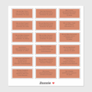 Sticker 18 Nom du bénéficiaire individuel Adresse Terracot