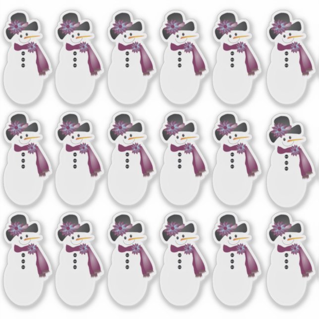 Sticker 18 Snowman (Devant)