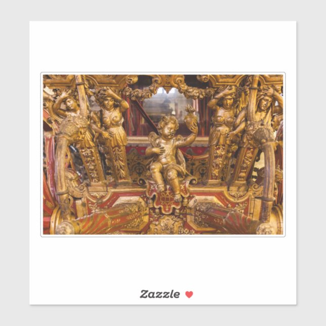 Sticker 18e c. Détail de l'entraîneur. Museu dos Coches. L (Feuille)