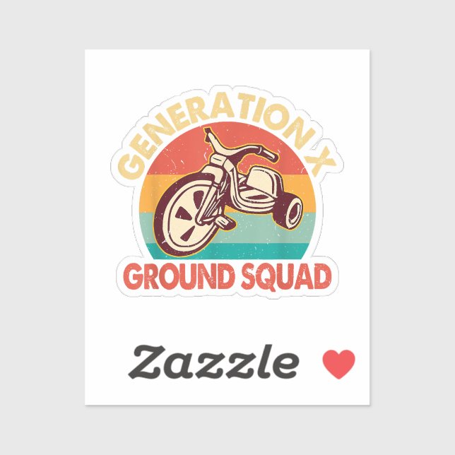 Sticker 1965-1980 Génération Génération X Génération X Équ (Feuille)