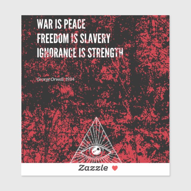 Sticker 1984 George Orwell War (Feuille)