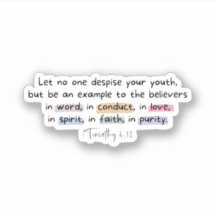 Sticker 1 Timothée 4:12