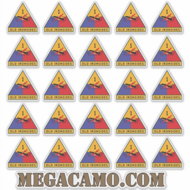 Sticker 1ère division blindée US Ancien emplacement de bor (Devant)