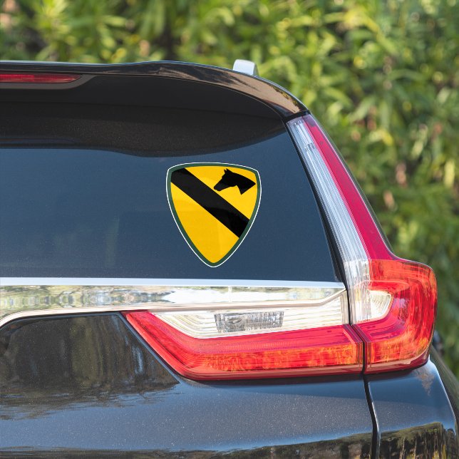 Sticker 1ère division de cavalerie Patch États-Unis (Côté voiture)