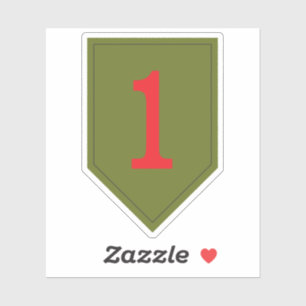 Sticker 1ère division d'infanterie américaine Le Big Red O