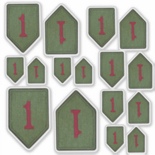 Sticker 1re FNI Division d'infanterie Big Red 1 Contour