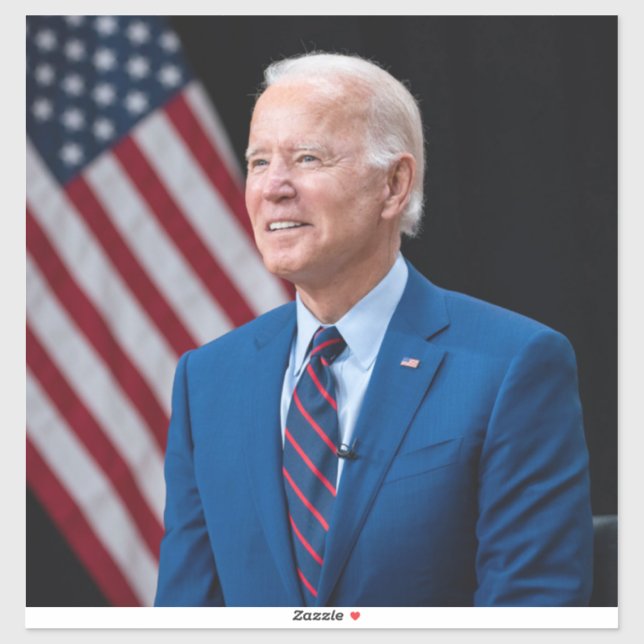 Sticker 2021 Joe Biden Président américain Portrait (Feuille)