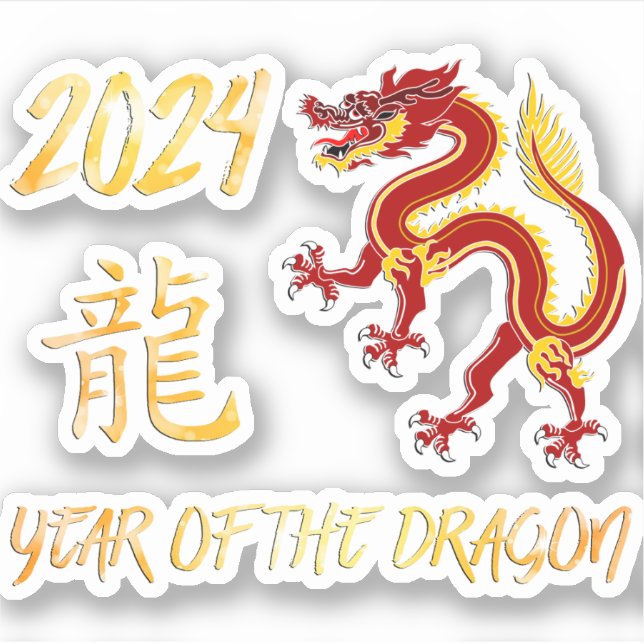 Sticker 2024 Année Du Dragon (Devant)