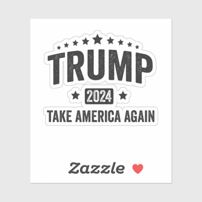 Sticker 2024 Trump reprend l'Amérique patriotique américai (Feuille)