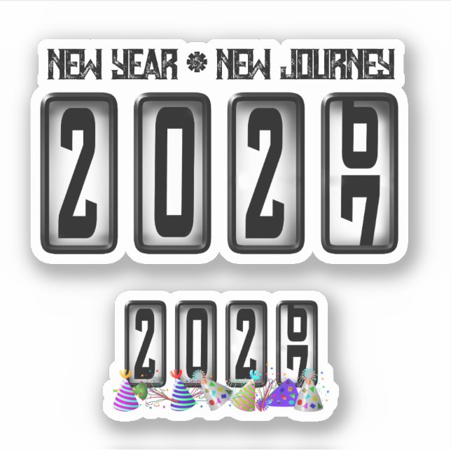 Sticker 2027 Nouvel An Odomètre (Devant)
