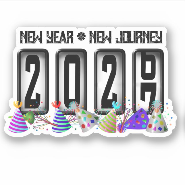 Sticker 2027 Nouvel An Odomètre (Devant)