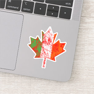 Sticker 20 Anniversaire de la feuille d'érable canadienne 
