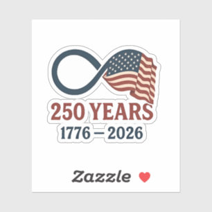 Sticker 250 Anniversaire 1776-2026 USA Patriotique