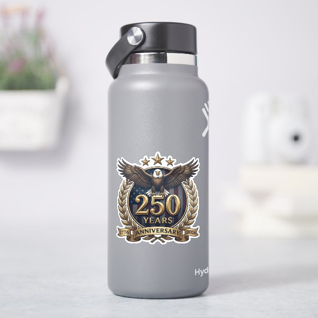 Sticker 250 Ans Anniversaire Indépendance Américaine  (HydroFlask)