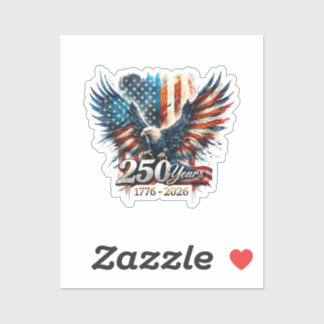 Sticker 250 Ans d'Amérique Anniversaire 250e Indépendance 